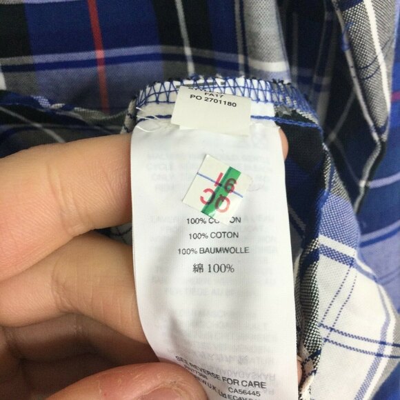 J Crew Perfect Plaid Blue Long Sleeve Button Blouse Top Womens Sz 2 - Picture 4 of 5